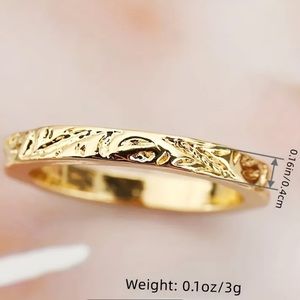 14k plated gold ring. Flower engraved. Size 5. Never used .